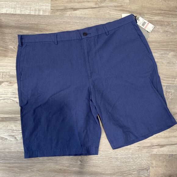 NWT Perry Ellis Dress Shorts With Pockets Size 40 Casual Blue Cotton - Picture 1 of 4
